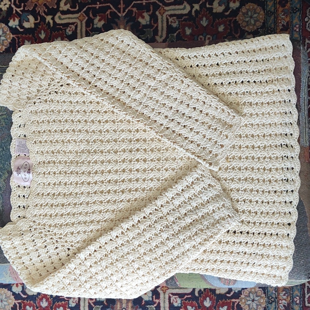 TOCCA Cream Openwork Crochet Top Size S